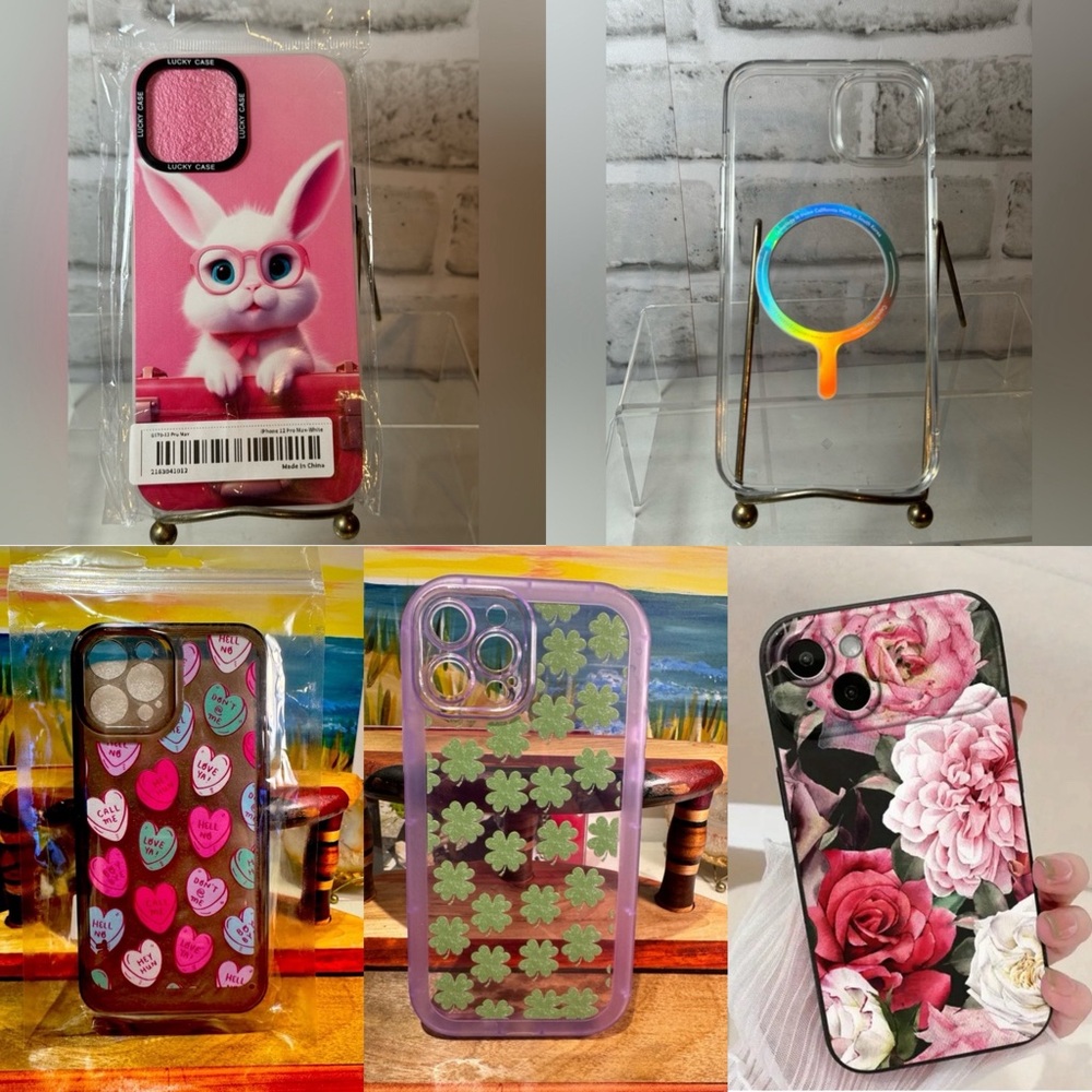 2 for $20 5 IPhone 12 Pro MaxCases- Floral Easter Clear Valentines St. Patrick’s
